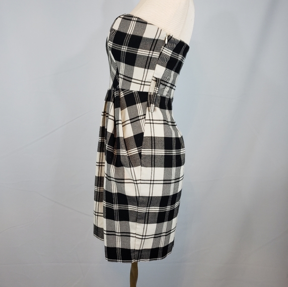 Candies black & white plaid flannel dress size 3 - Picture 3 of 5